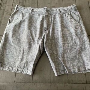 Express Gray Flat Front Shorts Relaxed Fit
